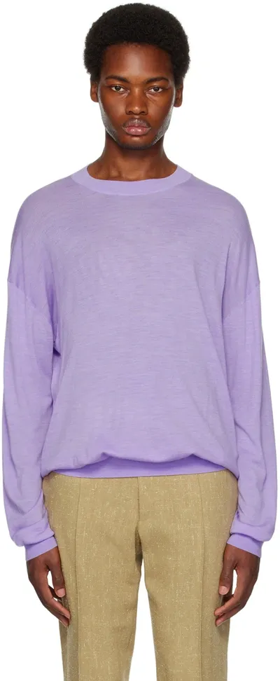 Nanushka Merino Crew-neck T-shirt In Purple