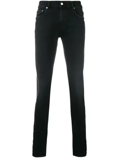 Versus Five Pocket Denim-style Trousers In Black