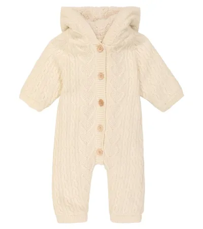 Louise Misha Baby David Wool And Cotton Jumpsuit In Neutrals