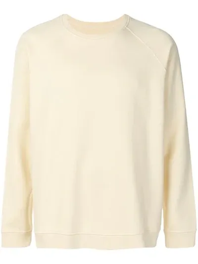 Folk Raglan-sleeved Sweatshirt In Yellow