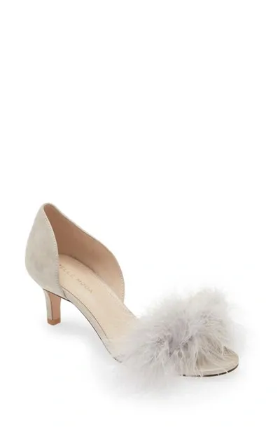 Pelle Moda Dallon Open Toe Pump In Dk Taupe