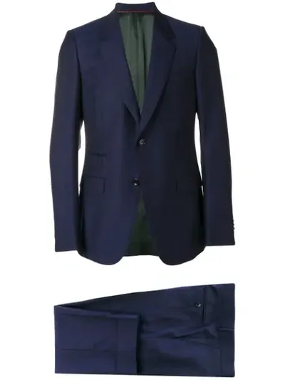 Gucci Monaco Fine Dots Suit In Blue