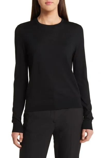 Theory Rega Merino Wool Sweater In Black