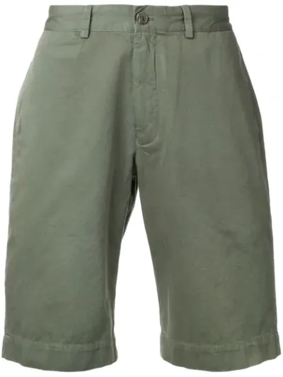 Sunspel Chino Knee-length Shorts In Green