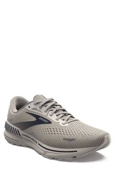 Brooks Adrenaline Gts 23 Running Sneaker In Crystal Grey/surf The Web/grey