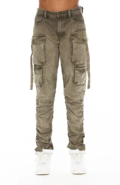 Cult Of Individuality Rocker Slim Straight Leg Cargo Pants In Pine