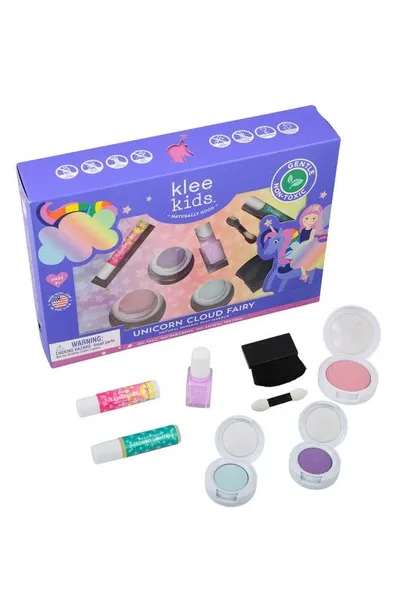 Klee Kids Kids' Unicorn Cloud Fairy Mineral Play Makeup Set In Purple