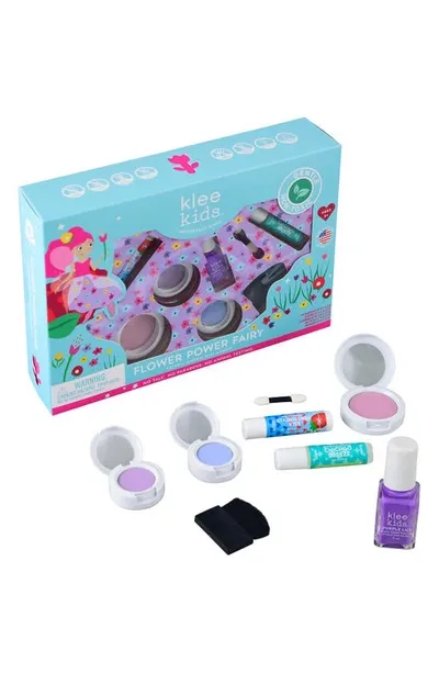 Klee Kids Kids' Flower Power Fairy Mineral Play Makeup Set In Blue