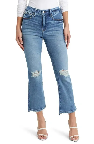 Good American Good Legs Crop Mini Bootcut Jeans In Indigo521