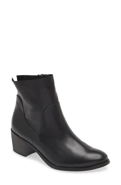 Paul Green Suzette Bootie In Black Leather