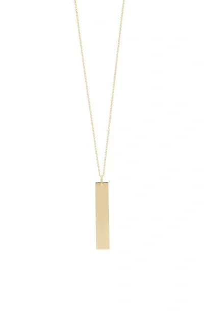 Bony Levy 14k Gold Engravable Pendant Necklace In 14k Yellow Gold - Font 1