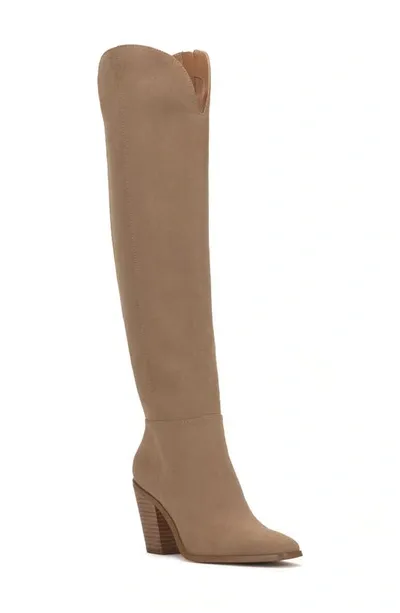 Jessica Simpson Ravyn Knee High Boot In Sandstone Faux Suede