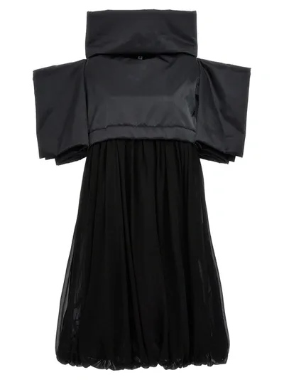 Comme Des Garçons Two-material Dress Dresses Black