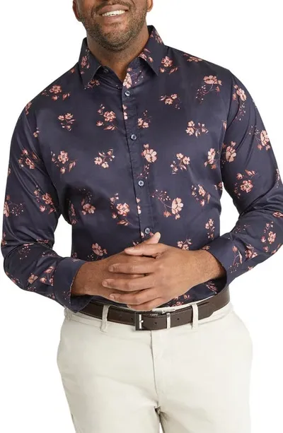 Johnny Bigg Clayton Floral Button-up Shirt In Ink