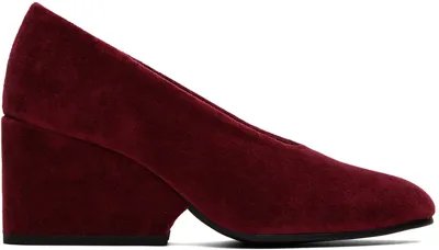 Comme Des Garçons 70mm Round-toe Pumps In Red