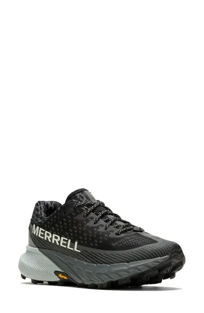 Merrell Agility Peak 5 Trail Sneaker In Black/granite