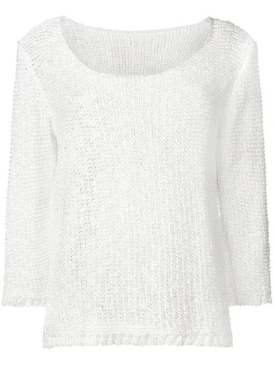 Charlott Fine Knit Jumper In White