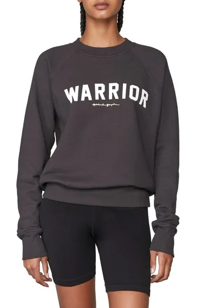 Spiritual Gangster Warrior Bridget Cotton Sweatshirt In Vintage Black