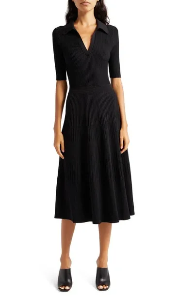 Simkhai Pati Midi Polo Dress In Black