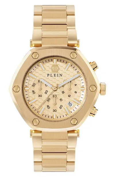 Philipp Plein The Hexagon Chrono, 42mm In Gold