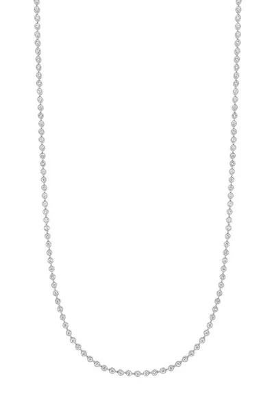 Bony Levy Monaco Diamond Tennis Necklace In 18k White Gold