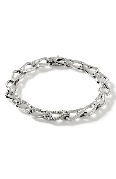 John Hardy Women's Surf Sterling Silver & Diamond Link Bracelet