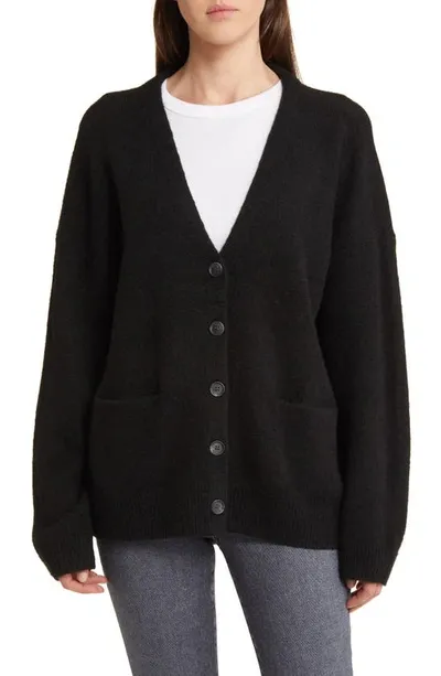 Treasure & Bond Clean Oversize Cardigan In Black