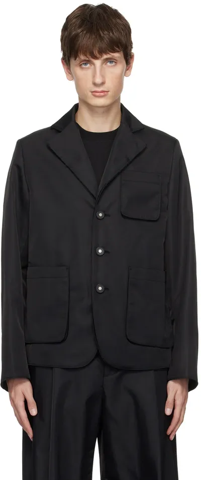 Ader Error Patch-pocket Single-breasted Blazer In 黑色