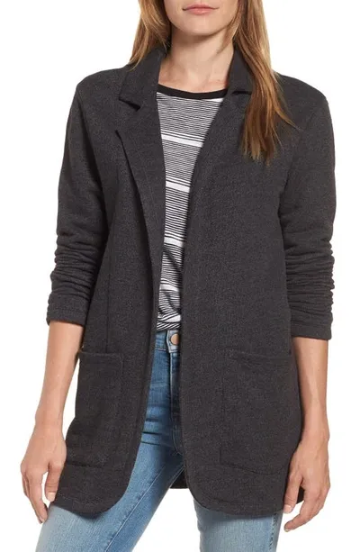 Caslon Knit Boyfriend Blazer In Black