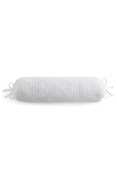 Dkny Waffle Cotton Bolster Sham In White