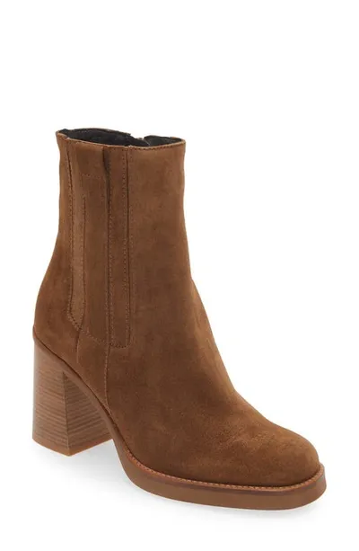 Chocolat Blu Zenna Bootie In Tobacco Suede