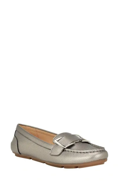 Calvin Klein Lydia Driving Shoe In Pewter