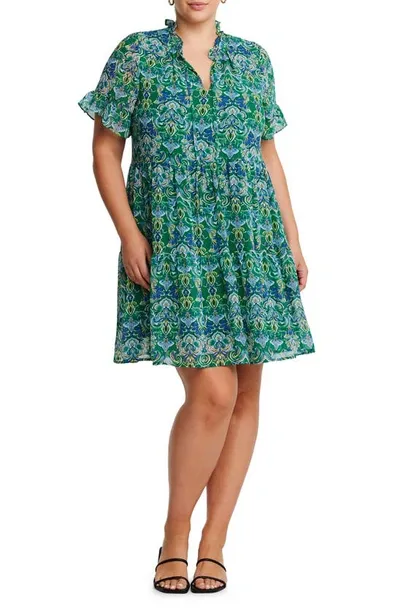 Estelle Mandala Ruffle Tiered Dress In Print