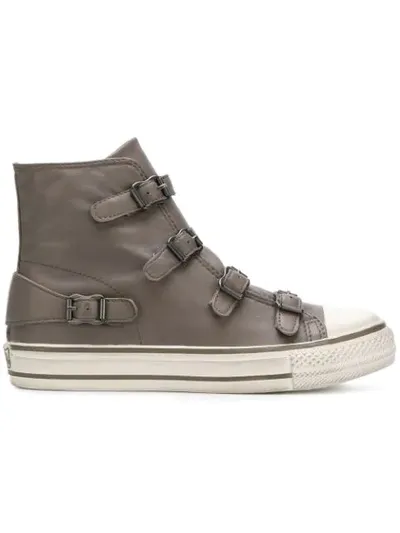 Ash Virgin Buckled Hi-top Sneakers In Grey