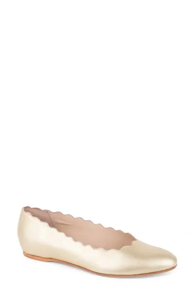 Patricia Green Palm Beach Scalloped Ballet Flat In Gold