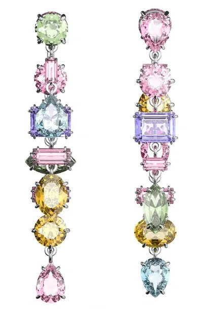 Swarovski Women's Gema Rhodium-plated & Crystal Asymmetric Drop Earrings In Neutral