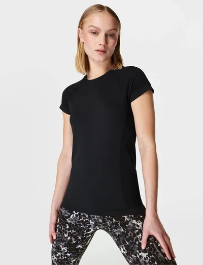 Sweaty Betty Athlete Seamless Gym T-shirt In Black