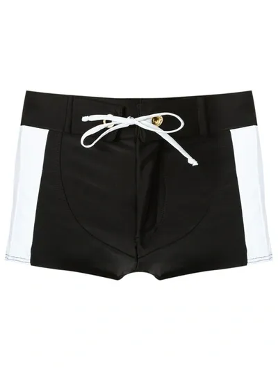 Amir Slama Panelled Drawstring Trunks In Black