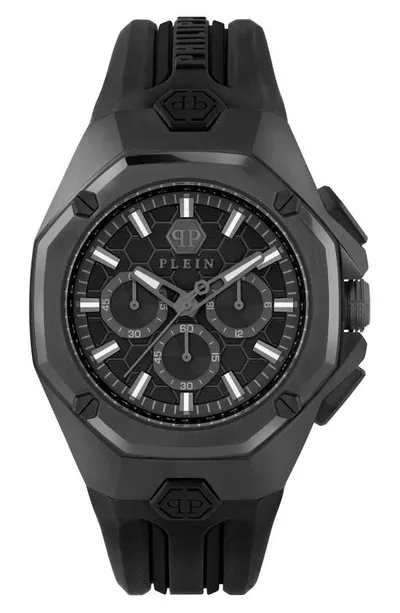 Philipp Plein Octagon Chronograph, 44mm In Black