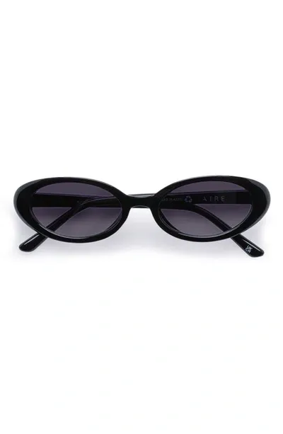 Aire Fornax 53mm Oval Sunglasses In Black