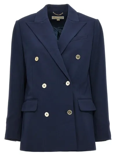 Michael Kors Double-breasted Blazer Jackets Blue In Blau