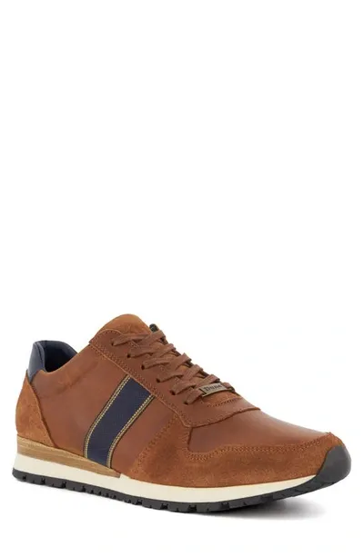 Dune London Treck Sneaker In Dark Tan