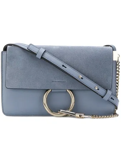 Chloé 'faye' Schultertasche In Blue