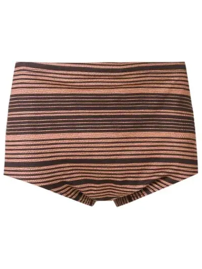 Amir Slama Striped Trunks In Black