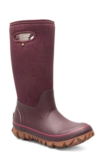 Bogs Whiteout Faded Waterproof Boot In Wine