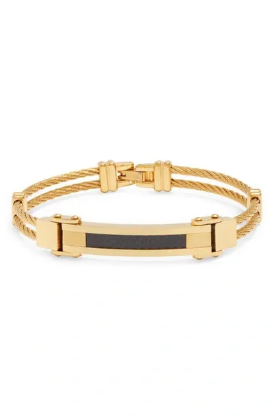 Clifton Wilson Cord Bar Charm Bracelet In Gold