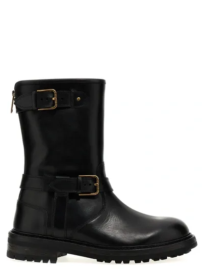 Dolce & Gabbana Leather Boots Boots, Ankle Boots In Black