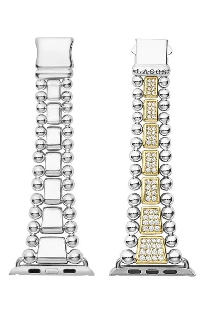 Lagos Smart Caviar Diamond Apple Watch® Watchband In Two-tone