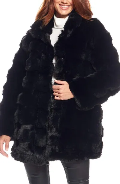 Donna Salyers Fabulous-furs Rainier Reversible Faux Fur Coat In Black