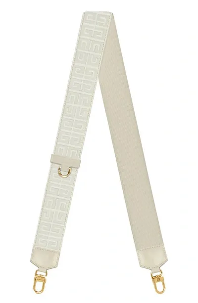 Givenchy G Cut Logo Bag Strap In Natural Beige